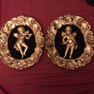 Vintage Baroque 3D Cherub Wall Art Set